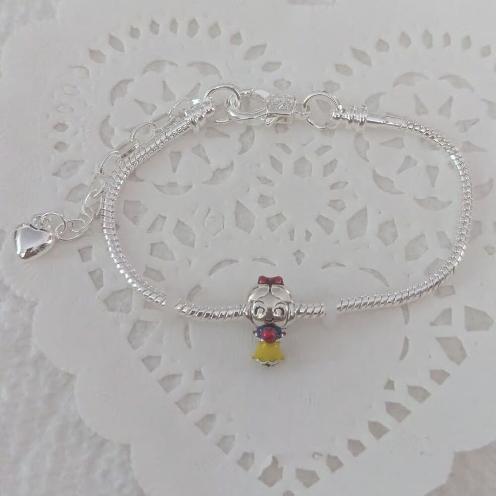 NWOT Snow White Dress Disney x Pandora FIT Silver Charm - Picture 9 of 13